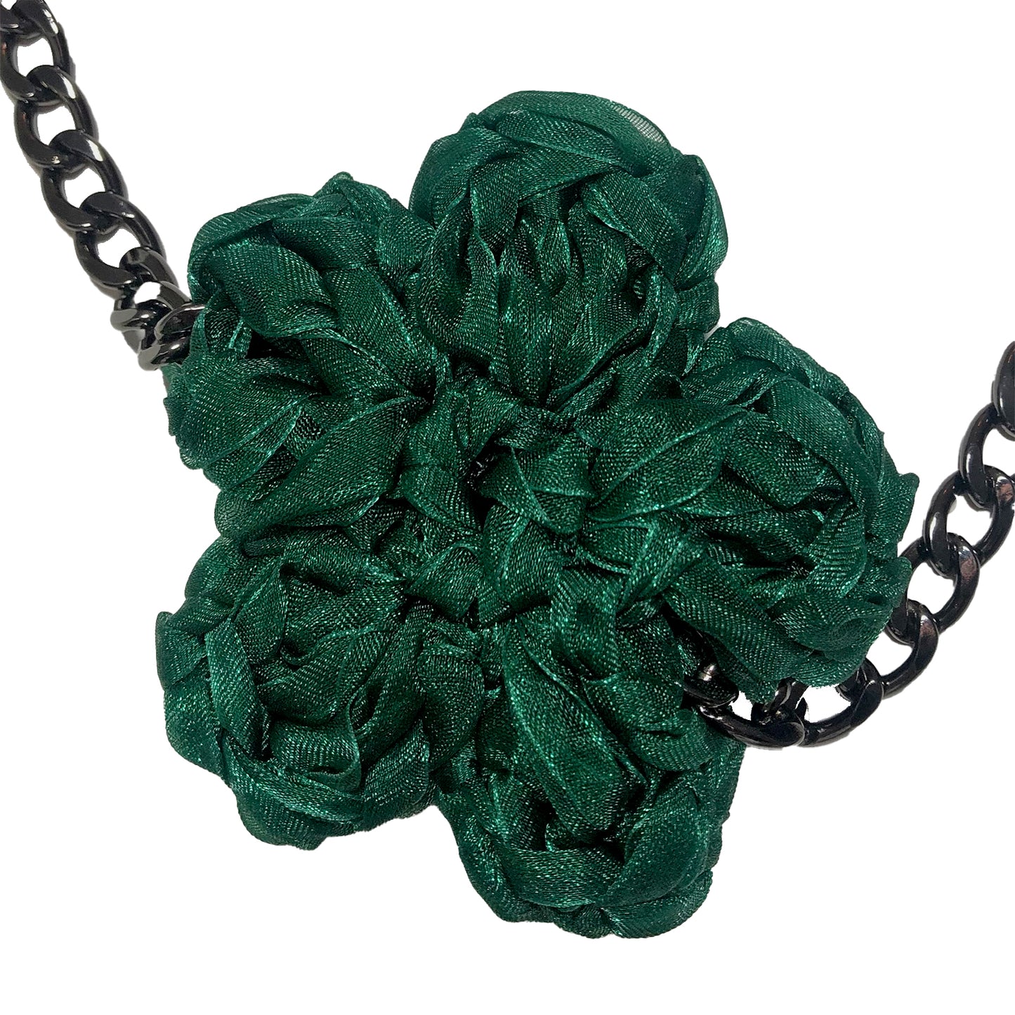 Signature Hand Crochet Flower Belt / Keychain_ GREEN