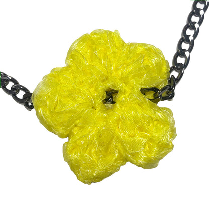 Signature Hand Crochet Flower Belt / Keychain_ Yellow