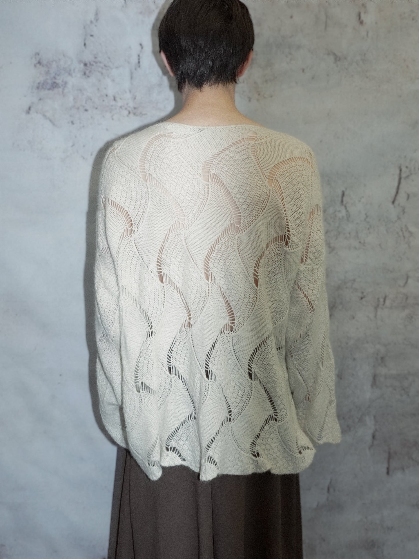 Open Stitch Braided Sweater_BEIGE